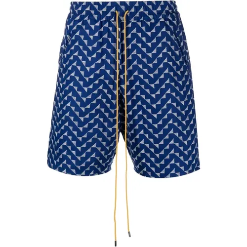 Strandshorts mit geometrischem Muster , Herren, Größe: M - Rhude - Modalova