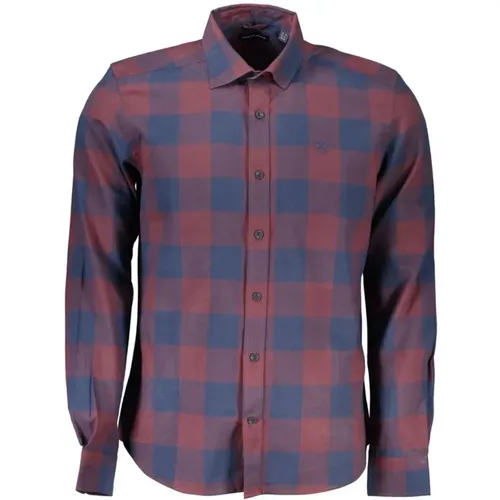 Checked Cotton Shirt with French Collar and Embroidery , male, Sizes: S, L, M, XL, 2XL - North Sails - Modalova