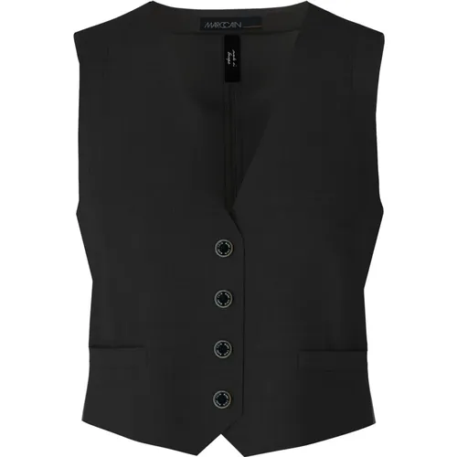 Fitted Vest with V-Neck , female, Sizes: XL, S, L - Marc Cain - Modalova