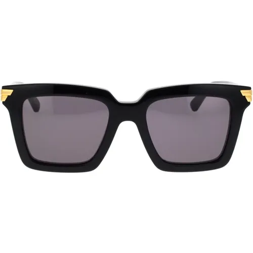 Schwarze Graue Oversize Quadratische Sonnenbrille,Stylische Sonnenbrille Bv1005S - Bottega Veneta - Modalova
