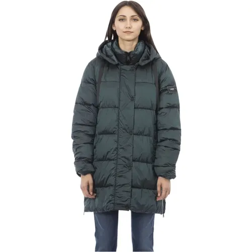 Long Puffer Jacket with External Pockets , female, Sizes: 2XL, 3XL - Baldinini - Modalova