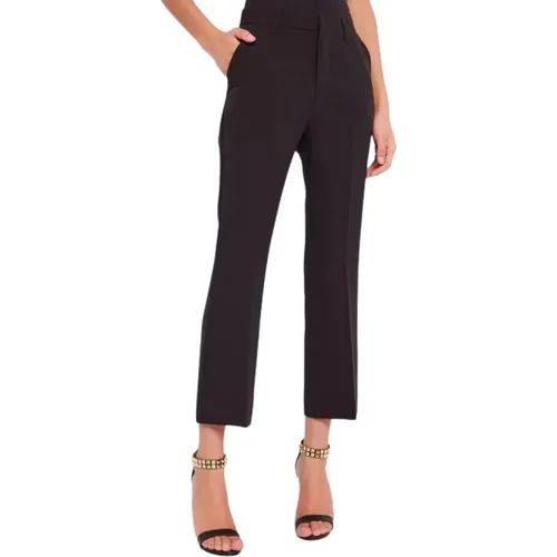 Schwarze Stretch Cropped Hose , Damen, Größe: L - Gaudi - Modalova