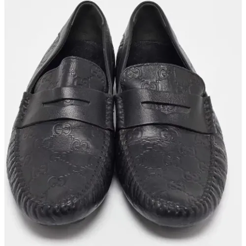 Pre-owned Leather flats , male, Sizes: 9 UK - Gucci Vintage - Modalova