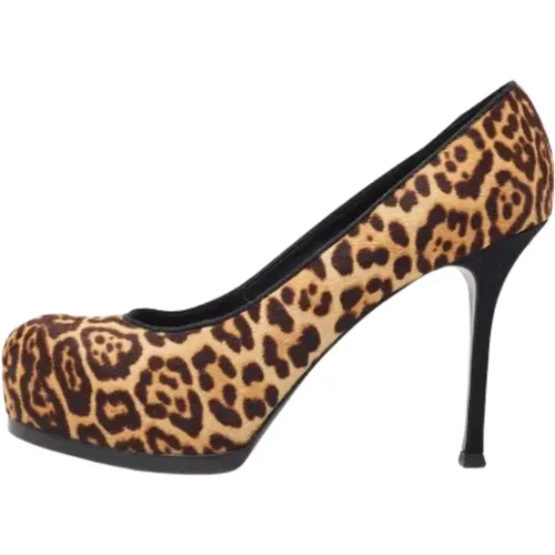 Pre-owned Fabric heels , female, Sizes: 6 1/2 UK - Yves Saint Laurent Vintage - Modalova