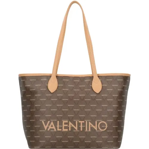 Braune Synthetische Damen Shopper , Damen, Größe: ONE Size - Valentino by Mario Valentino - Modalova