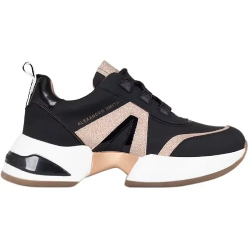 Moderne Marmor Frau Sneaker Schwarz Kupfer , Damen, Größe: 36 EU - Alexander Smith - Modalova