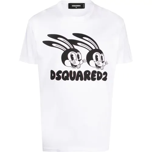 Herren T-Shirt aus Baumwolle zur Aufwertung der Freizeitgarderobe , Herren, Größe: L - Dsquared2 - Modalova