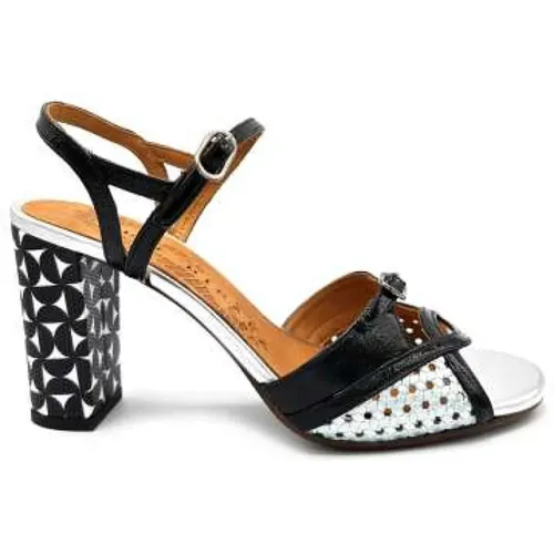Geometric Leather Sandal in /Silver , female, Sizes: 3 UK, 5 UK, 7 UK, 6 UK - Chie Mihara - Modalova