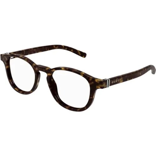 Stylish Havana Frame Sunglasses , unisex, Sizes: 49 MM - Gucci - Modalova