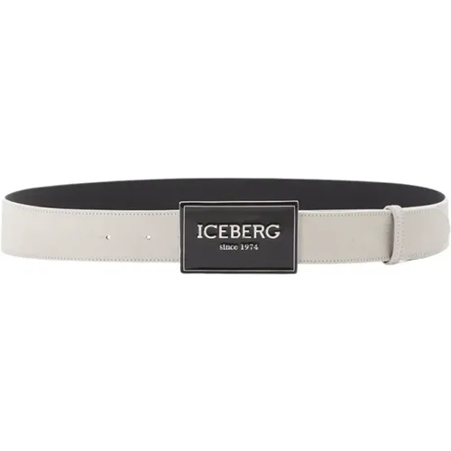 Leder Gürtel mit Logo-Schnalle - Iceberg - Modalova