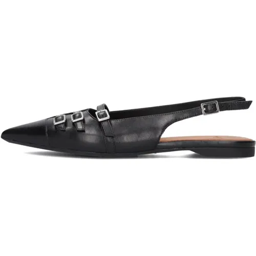 Schwarze Leder Slingbacks Hermine 101 , Damen, Größe: 37 EU - Vagabond Shoemakers - Modalova