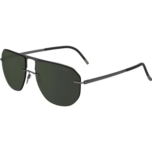 Accent Shades Sunglasses Anthracite/Green , male, Sizes: ONE SIZE - Silhouette - Modalova