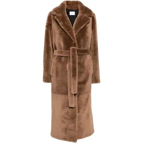 Brushed Wool Coat with Shawl Collar , female, Sizes: M, S - Yves Salomon - Modalova