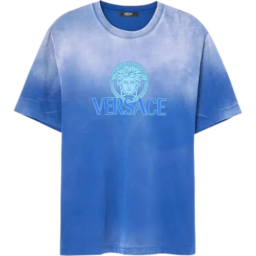 T-shirts and Polos , male, Sizes: S, L - Versace - Modalova