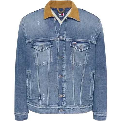 Denim Mäntel mit Kontrastkragen - Tommy Hilfiger - Modalova