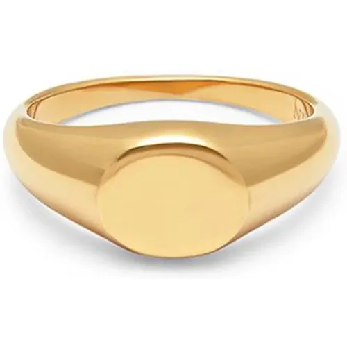 Gold Mini Signet Ring , male, Sizes: 54 MM, 64 MM, 62 MM - Nialaya - Modalova