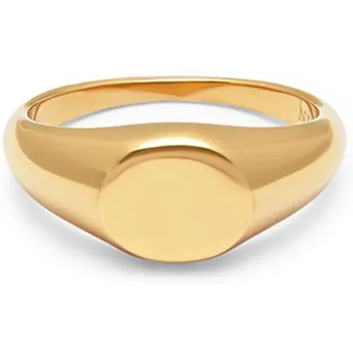 Gold Mini Signet Ring , male, Sizes: 64 MM, 62 MM - Nialaya - Modalova
