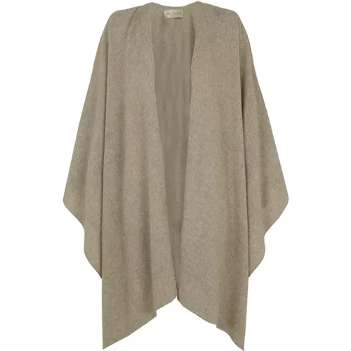 Yak Wool Poncho Top , female, Sizes: ONE SIZE - Cortana - Modalova