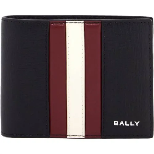 Embossed Leather Bi-Fold Wallet , male, Sizes: ONE SIZE - Bally - Modalova