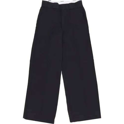 Strukturierte Schwarze Lange Hose , Damen, Größe: W27 - Dickies - Modalova