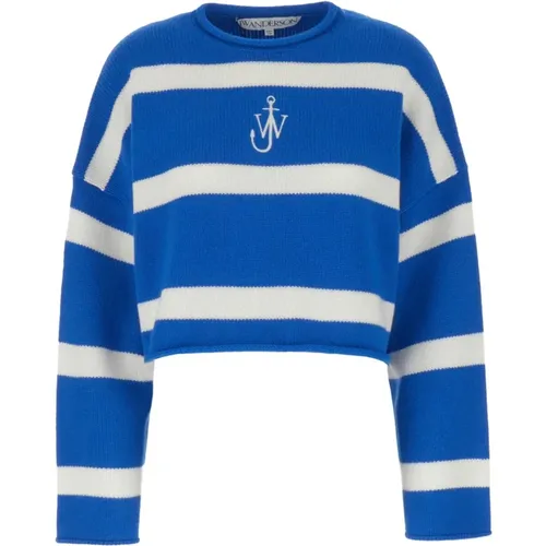 Round-neck Knitwear,Stylischer Cropped Anchor Jumper - JW Anderson - Modalova