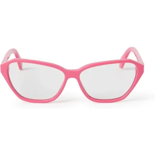 Geometric Cat-Eye Sunglasses , unisex, Sizes: 58 MM - Off White - Modalova