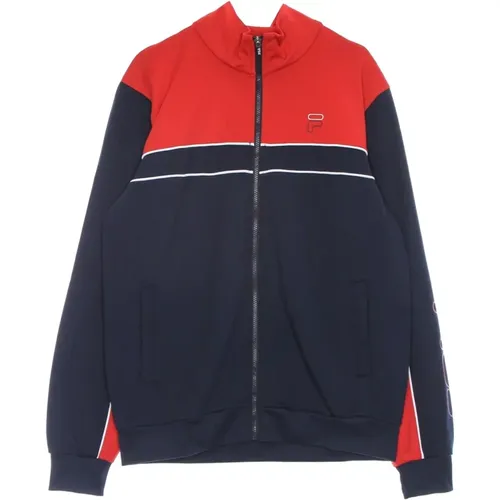 Track Jacket Schwarz/Rot Stilvoll Bequem , Herren, Größe: L - Fila - Modalova