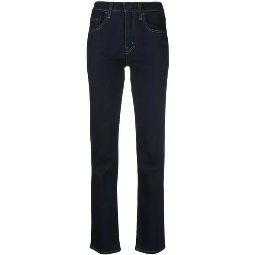 Levi's, Blaue Welle Spülen High Rise Gerades Jeans , Damen, Größe: W32 L30 - Levis - Modalova