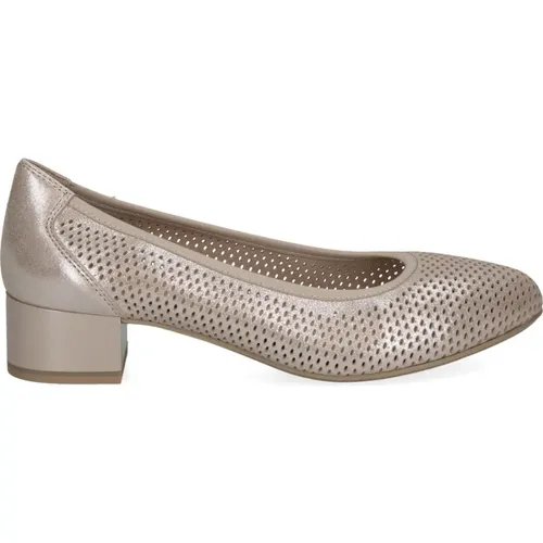 Elegant Metallic Closed Formal Shoes , female, Sizes: 3 UK, 7 1/2 UK, 5 1/2 UK, 7 UK, 4 1/2 UK, 4 UK, 6 UK, 5 UK - Caprice - Modalova