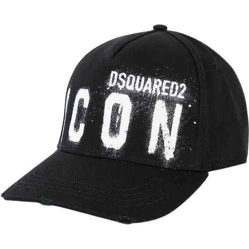 Spray Paint Cap - Street Style Icon , male, Sizes: ONE SIZE - Dsquared2 - Modalova