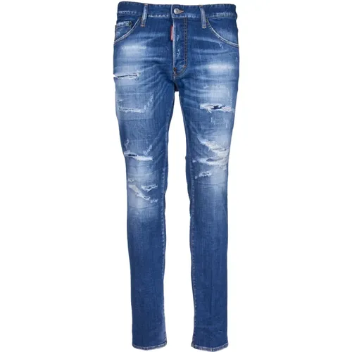 Slim-fit Pin-afore Jeans für Herren , Herren, Größe: S - Dsquared2 - Modalova