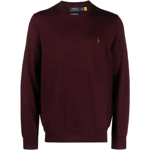 Aged Wine Heather Pullover Sweater , Herren, Größe: 2XL - Ralph Lauren - Modalova