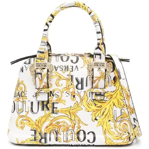 Barockdruck Handtasche mit Logoschnallen - Versace Jeans Couture - Modalova