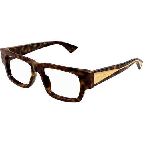 Stilvolle Brille Bv1280O Farbe 002,Braun/Havanna Optische Brille Stilvolles Design,Schwarze Optische Brille mit Zubehör - Bottega Veneta - Modalova
