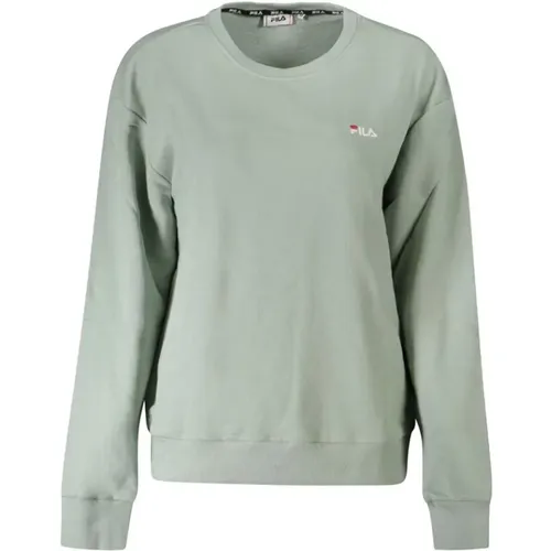 Grüner Baumwollpullover , Damen, Größe: L - Fila - Modalova