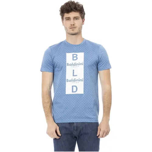 Trend T-shirt mit Logo-Muster , Herren, Größe: XL - Baldinini - Modalova