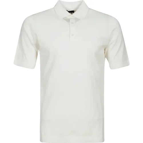 Weißes Baumwoll-Polo-Shirt,Navy Polo Shirt mit Drei Knöpfen - Hindustrie - Modalova