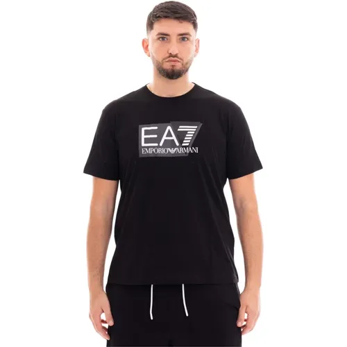 Herren Casual T-Shirt , Herren, Größe: L - Emporio Armani EA7 - Modalova