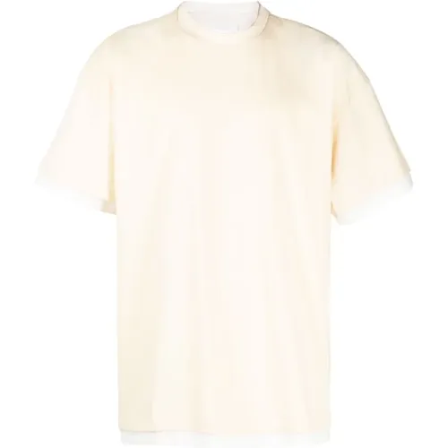 Gelbes Upgrade Baumwoll-T-Shirt für Männer , Herren, Größe: L - Jil Sander - Modalova