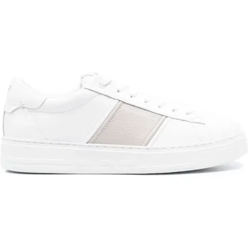 Weiß Silber Sneaker Mesh , Herren, Größe: 42 1/2 EU - Emporio Armani - Modalova