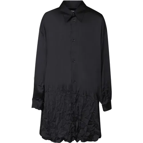 Classic Collar Long Sleeve Button Shirt , female, Sizes: L - MM6 Maison Margiela - Modalova
