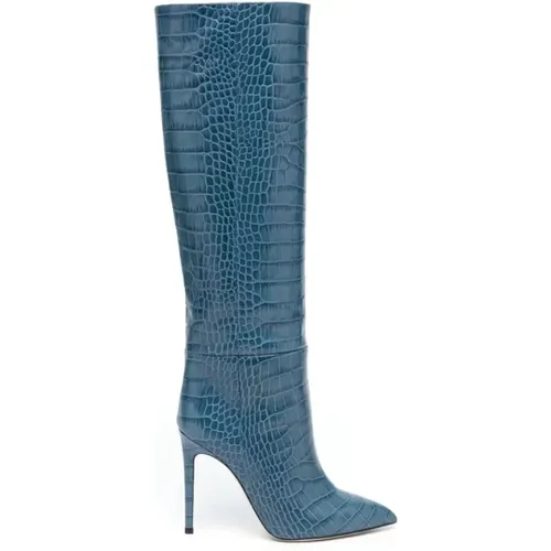 Elegante Blaue Stiletto Stiefel , Damen, Größe: 37 1/2 EU - Paris Texas - Modalova