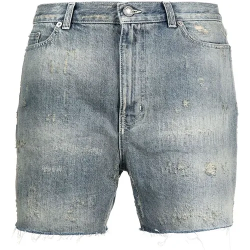 Zerstörte Denim California Shorts , Damen, Größe: W33 - Saint Laurent - Modalova