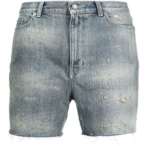 Destroyed Denim California Shorts , female, Sizes: W33, W36 - Saint Laurent - Modalova