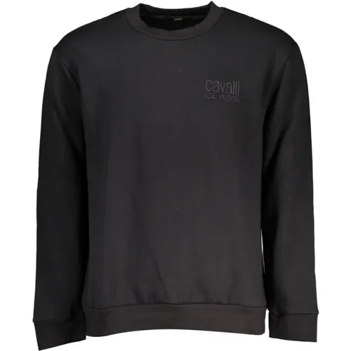 Elegantes Fleece-Sweatshirt , Herren, Größe: S - Cavalli Class - Modalova