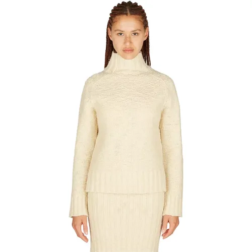 Hochgeschlossener Strickpullover mit Textur - Jil Sander - Modalova