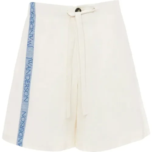 High Waist Shorts with Logo , male, Sizes: S - JW Anderson - Modalova