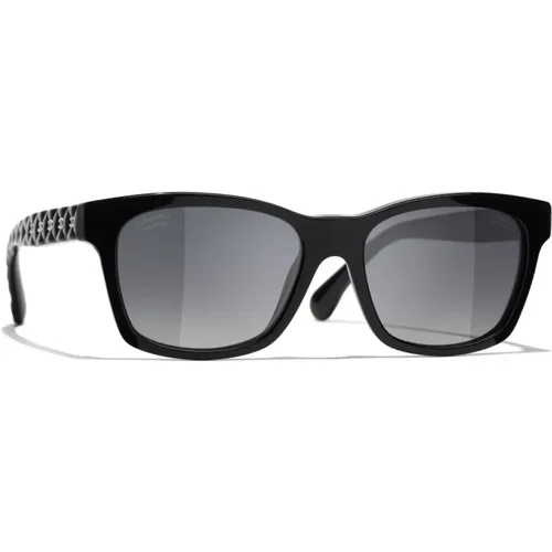 Ikonoische Sonnenbrille mit einheitlichen Gläsern , Damen, Größe: 56 MM - Chanel - Modalova