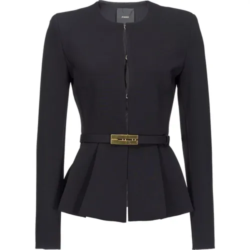 Elegant Jacket with Stretch Fabric , female, Sizes: L, M, S - pinko - Modalova