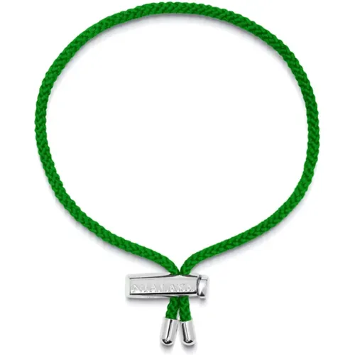 Men's String Bracelet with Adjustable Silver Lock , male, Sizes: ONE SIZE - Nialaya - Modalova